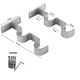 thumbnail image 3 of Pack 2 Unidades Soporte Doble Muro De Metal Satín 19/19 Mm, 3 of 3