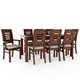 thumbnail image 1 of Juego de Comedor Roma 8 Sillas incluye 2 sitiales Nogal Mesa 1.8 Rectangular Madera, 1 of 3
