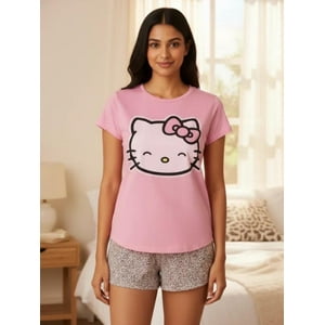 Pijama Mujer Hello Kitty Rosa L