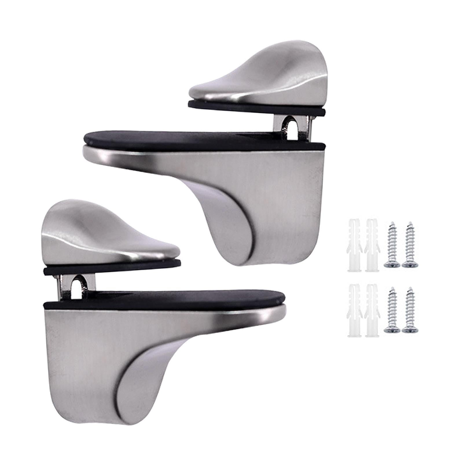 Bothyi - Abrazadera De Soporte Para Estante De Vidrio, Para Vidrio De 3-21mm, Para Estantes De Mesita De Noche De Dormitorio, Cepillado