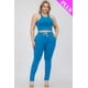 thumbnail image 1 of Saronite Conjunto de Top Corto Elástico de Tirantes Lisos y Pantalón Fruncido Largo, Color Azul Ibiza (Talla Grande para Mujer), 1 of 5