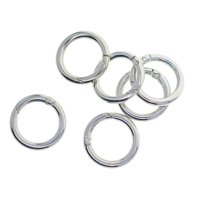 Magideal - 6 Piezas De Anillos O De Puerta De Resorte, Clip De Resorte, Mosquetón Redondo, Cierre De Abrazadera De 32Mm, Anillos De Resorte De Metal, Gancho De , Plata