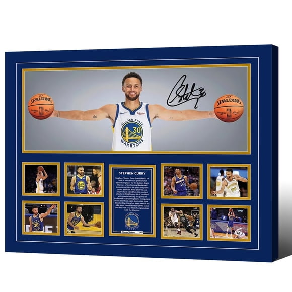 Póster MENKARWHY de Stephen Curry firmado – Decoración para habitación infantil