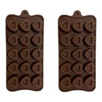 Genérico - Pack 2 Molde Silicona Chocolate Moldes Chocolates Corazon