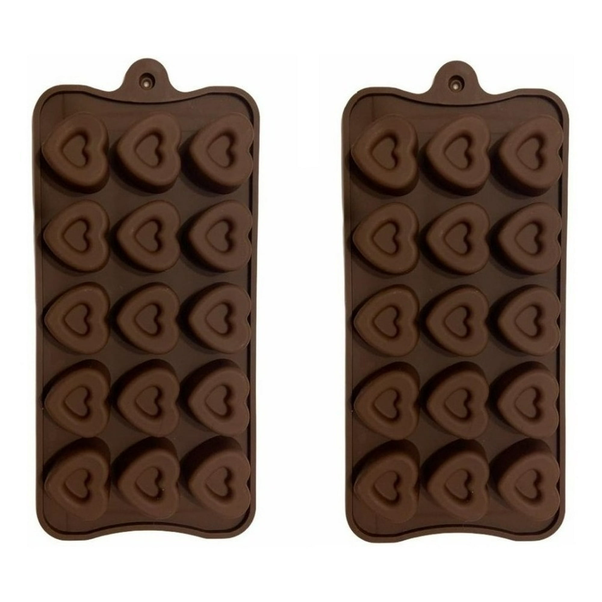 Genérico - Pack 2 Molde Silicona Chocolate Moldes Chocolates Corazon