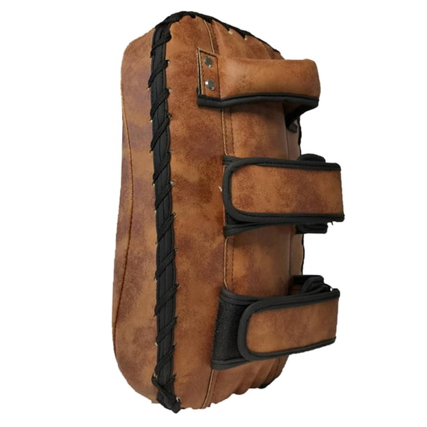 Manoplas De Enfoque Curvo Para Boxeo, Almohadilla Para Patadas, Almohadillas De Boxeo Para Taekwondo, Saco De Boxeo Para Karate, Marrón Oscuro