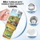 thumbnail image 5 of ¡Vamos, Diego! Vaso aislado de acero inoxidable con asa, diseño temático, regalo para familia, amigos y fans; incluye pajita y encaja en el portavasos estándar, 40 oz, 5 of 6
