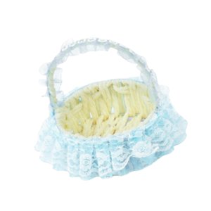 Magideal - Cesta De Flores Para Boda, Cestas Tejidas, Portátil, Hermosa Cesta De Flores Para Niña, De Mano, Para Fiestas, Bodas, Eventos Y Ocasiones Especiales. Azul