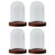 thumbnail image 1 of Contenedor De Cúpula De Campana De Cristal Transparente De 4 Piezas Con Tapa Para Decoración De Tienda De Oficina, 1 of 3