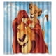 thumbnail image 1 of Cortina de ducha de El Rey León, juego de cortinas de baño con ganchos, tamaño 66 x 72 pulgadas, 1 of 3