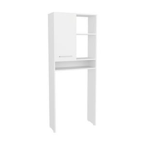 Fmfurniture - Estante Wc 1 Puerta 3 Repisas Fm-012B Blanco