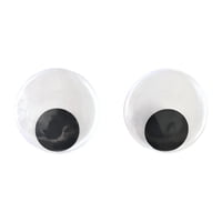 Magideal - Ojos Saltones Autoadhesivos Negros Con Efecto 3D Para Decorar, Ojos Móviles, Ojos Adhesivos Para Refrigeradores, Manualidades Y Fabricación De Muñecas Diámetro 15Cm