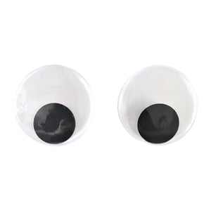 Magideal - Ojos Saltones Autoadhesivos Negros Con Efecto 3D Para Decorar, Ojos Móviles, Ojos Adhesivos Para Refrigeradores, Manualidades Y Fabricación De Muñecas Diámetro 15Cm