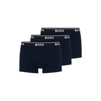 Calzoncillos Tipo Bóxer Boss Power De Algodón Elástico, Paquete De 3 Unidades, Azul M