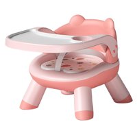 Magideal - Silla De Comedor Para Bebé Con Sonido De Silbato, Bandeja Extraíble, Asiento Cómodo Y Suave, Silla De Alimentación, Asiento De Comedor Y Alimentación , Rosado Tipo 2 Rosa