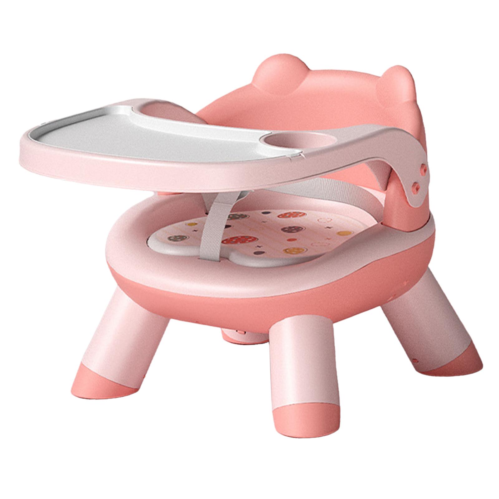 Magideal - Silla De Comedor Para Bebé Con Sonido De Silbato, Bandeja Extraíble, Asiento Cómodo Y Suave, Silla De Alimentación, Asiento De Comedor Y Alimentación , Rosado Tipo 2 Rosa