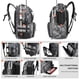 thumbnail image 4 of Mochila Rabjen para aparejos de pesca con soportes para cañas, 42 L de capacidad, 4 of 6