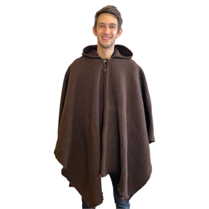 Poncho De Lana Café Tratur