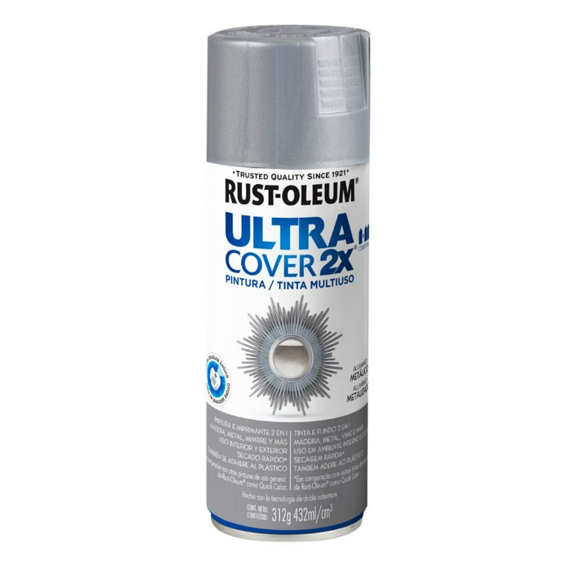 Rust-oleum - Pintura En Spray Ultra Cover 2x Multiuso Aluminio Metalizado 312 G