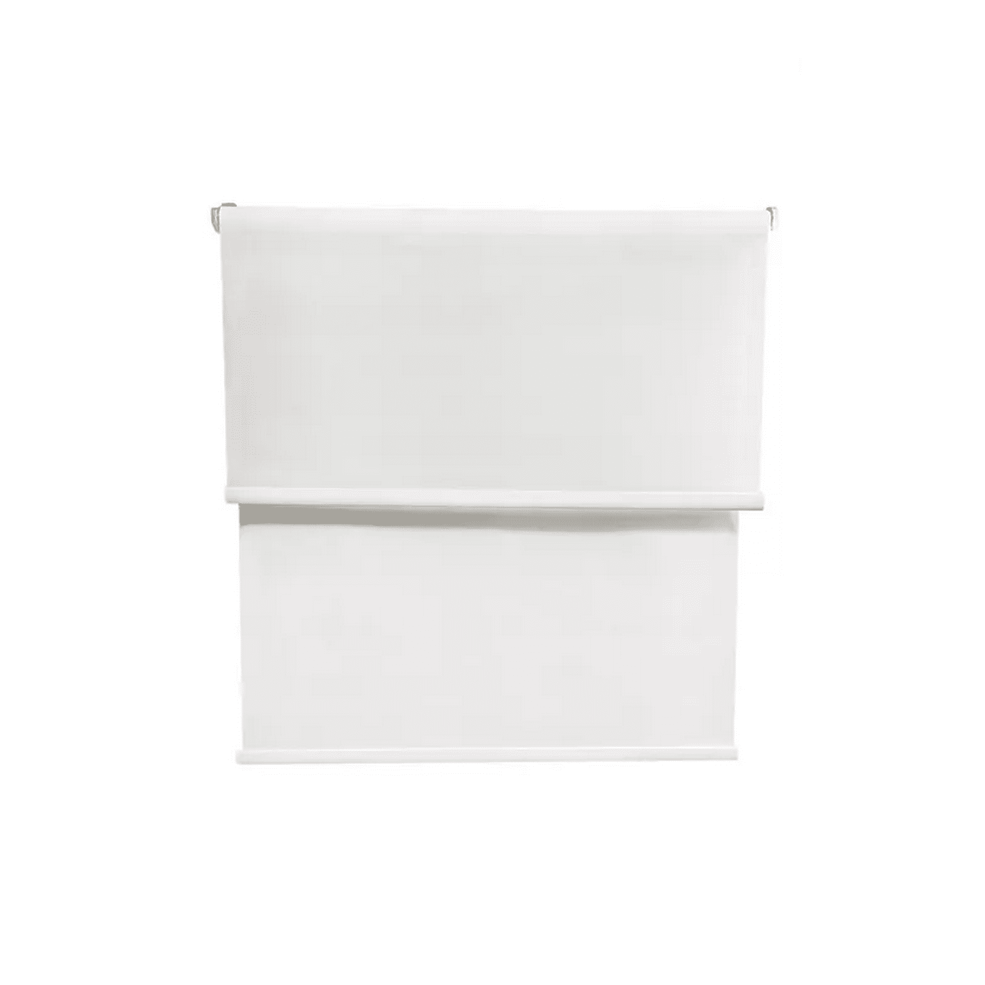 Genérico - Cortina Roller Blackout 2 Paños 160x240 Doble Visillo Blanco Sin Cenefa