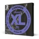 thumbnail image 1 of Cuerdas de guitarra D'Addario XL Chromes Electric Flat Wound, paquete de 3, 1 of 6