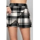 thumbnail image 3 of Saronite Faldas-pantalón Tubo de Jacquard con Cuadros Cruzados, Negro/marrón (para Mujer), 3 of 5