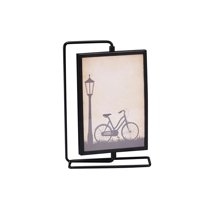 Bothyi - Marco De Fotos Giratorio Mesa Dormitorio Hogar Sala De Estar Ornamento Marco De Fotos Negro 23X15.5Cm