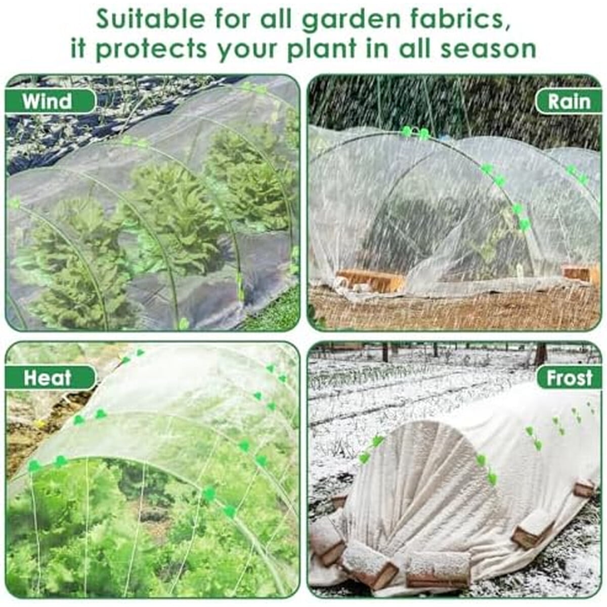 Arcos De Jardín Lifeisluck 60 Piezas Fibra De Vidrio Para Huerta