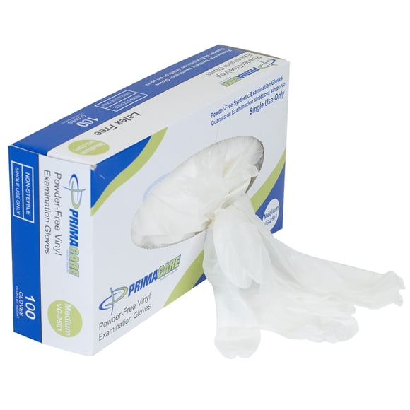 Guantes médicos de vinilo para exámenes Primacare VG-2501 Medium