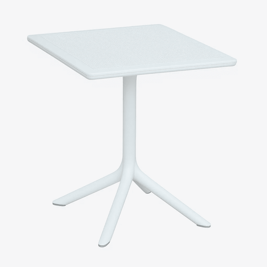 Klik Muebles - Mesa Restaurant 80x80 Polipropileno Terraza Exterior - Blanca