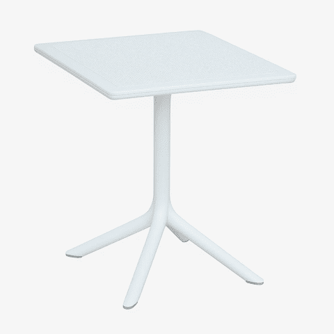 Klik Muebles - Mesa Restaurant 80X80 Polipropileno Terraza Exterior - Blanca