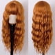 thumbnail image 1 of Peluca naranja larga con Bangs,Pelucas onduladas de jengibre para mujeres,Peluca naranja sintética resistente al calor de 26 pulgadas para uso diario de la fiesta Cosplay, 1 of 3