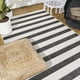thumbnail image 2 of Alfombra Jonathan Y Aveiro Rayas Anchas 3x5 m Negro/Crema, 2 of 3