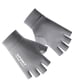 thumbnail image 1 of Hombres Guantes De Seda Helada Verano Protección Solar Antideslizante Pesca Medio Dedo Gris, 1 of 5