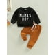 thumbnail image 4 of Baby Boys "MAMA'S BOY" Print Outfit - Long Sleeve Sweatshirt + Trousers Set, 4 of 5