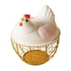 thumbnail image 5 of Cesta Para Huevos De Gallina, Bonita Cesta De Alambre De Metal Para Guardar Huevos De Gallina Para Encimera, Color Rosa Y Dorado, 5 of 5