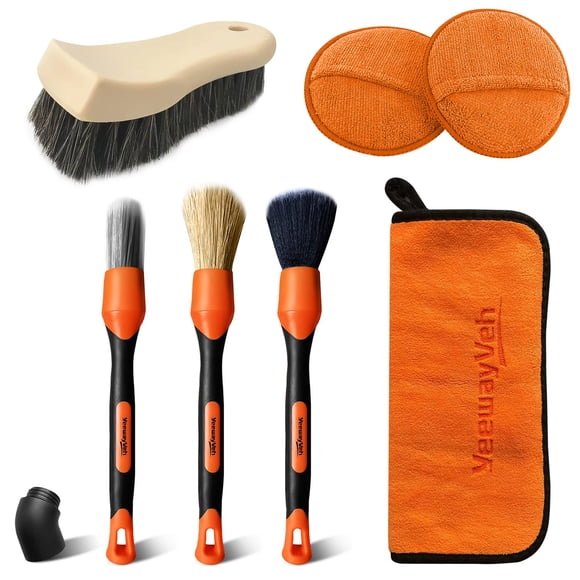 Kit de decoración interior de coche YeewayVeh, 7 piezas, con cepillo y paño