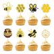 thumbnail image 1 of Pretyps 32 toppers para cupcakes de abejita con brillo, 1 of 7