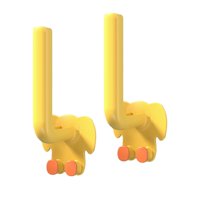 Magideal - 2 Uds Colgadores De Pared Ganchos De Pared Estante Para Sombreros (Sin Perforación) Gancho Para Llaves Multifunción Autoadhesivo Para Ahorrar Espacio Amarillo