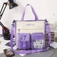 thumbnail image 1 of Preppy Style Crossbody Bag, Pockets Front Shoulder Bag, Casual Nylon Student School Bag, 1 of 5