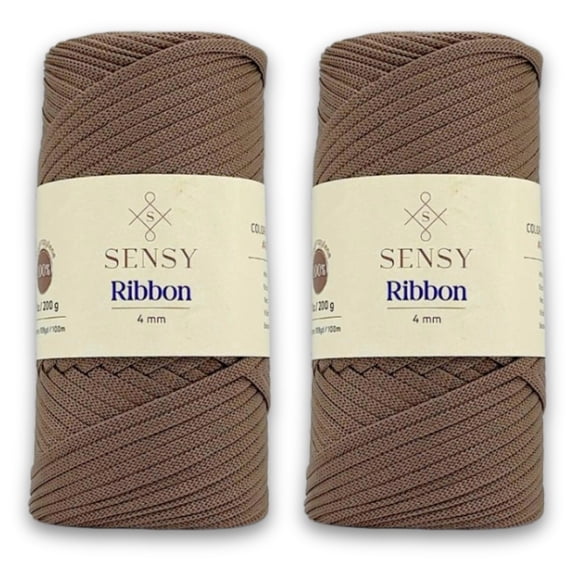 Cuerda de macramé S SENSY 4 mm 100 m color Mink – Pack de 2