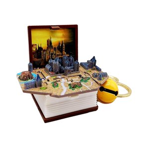 Bothyi - Llavero Con Forma De Libro De Castillo En 3D, Llaveros Bonitos Novedosos Para Estudiantes, Premios En El Aula, Castillo Marrón