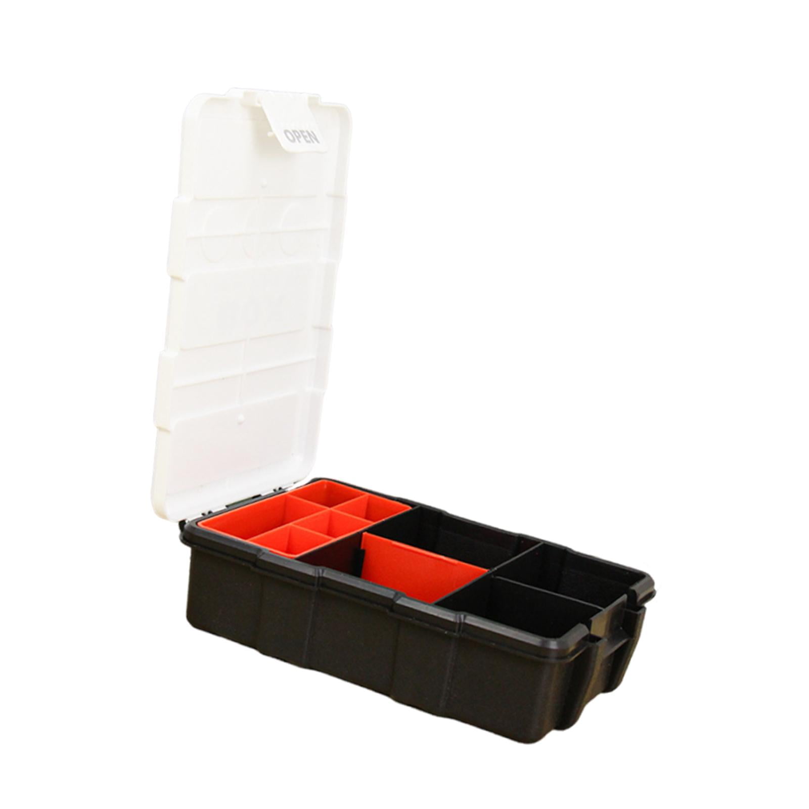 Ioensy - Caja Organizadora De Ferretería Con Compartimentos Para Cuentas, Tornillos Y Otros Artículos De Manualidades. Medidas: 13,5 Cm X 22 Cm X 5,8 Cm.