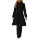 thumbnail image 2 of INSPIRE CHIC Abrigo de Invierno Vintage para Mujer de Línea A con Doble Botonadura y Cuello, Talla M, Negro, 2 of 5