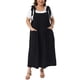 thumbnail image 1 of Agnes Orinda Vestido Pinafore de Talla Grande para Mujer para el Día de San Patricio, Vestido Jumper Plisado con Tirantes, Vestido Casual con Bolsillos 2X Negro, 1 of 6