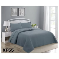Genérico - Cubrecama Quilt Verano 1.5 Plazas - Gris Xf55