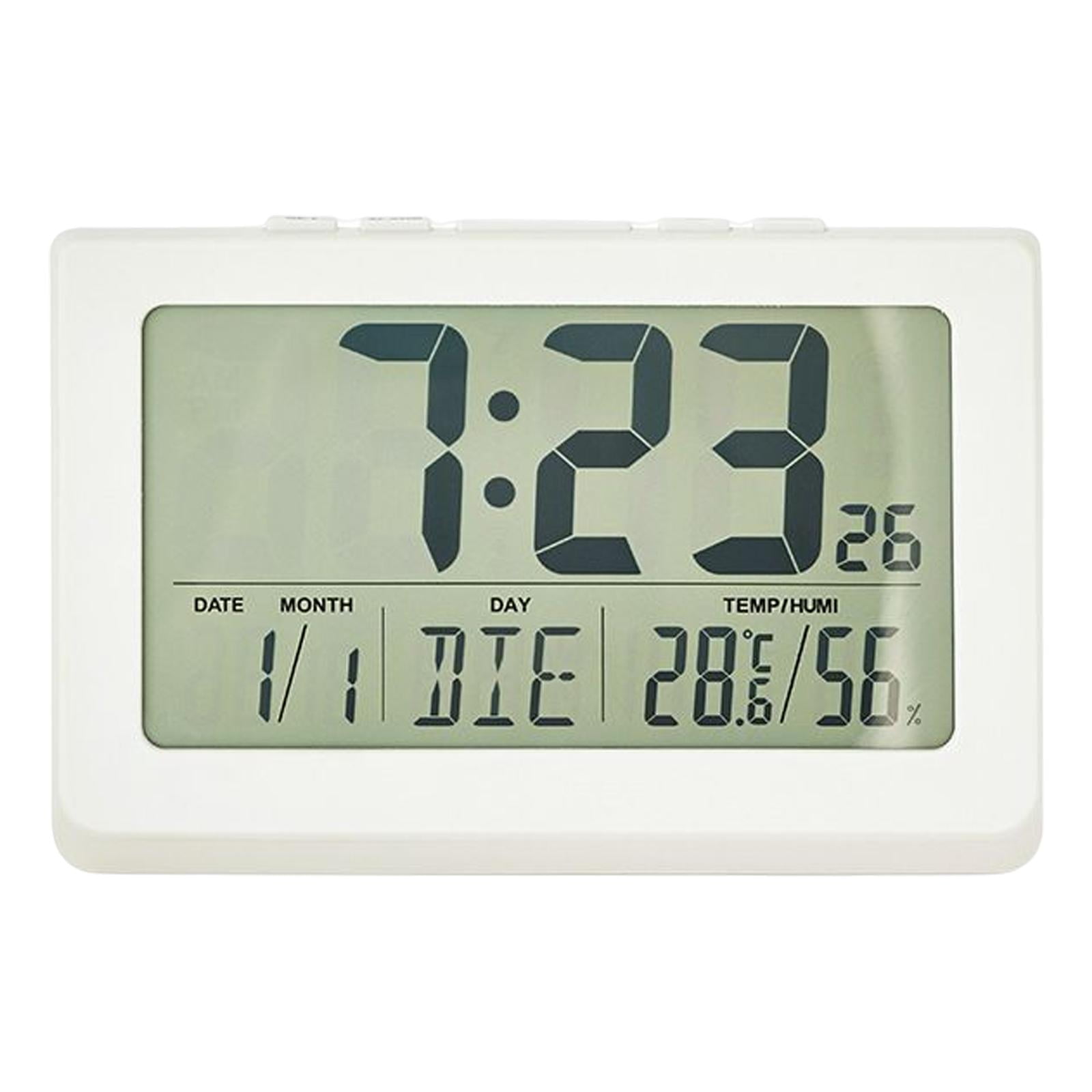 Magideal - Reloj Digital Multifuncional, Hora De La Moda Semana Fecha Snooze Relojes De Mesa Para Decoraciones De Dormitorio Restaurante , Blanco