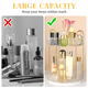 thumbnail image 3 of Organizador de maquillaje giratorio de 360°, organizador de tocador de baño de alta capacidad, almacenamiento giratorio de 2 niveles para el cuidado de la piel., 3 of 7