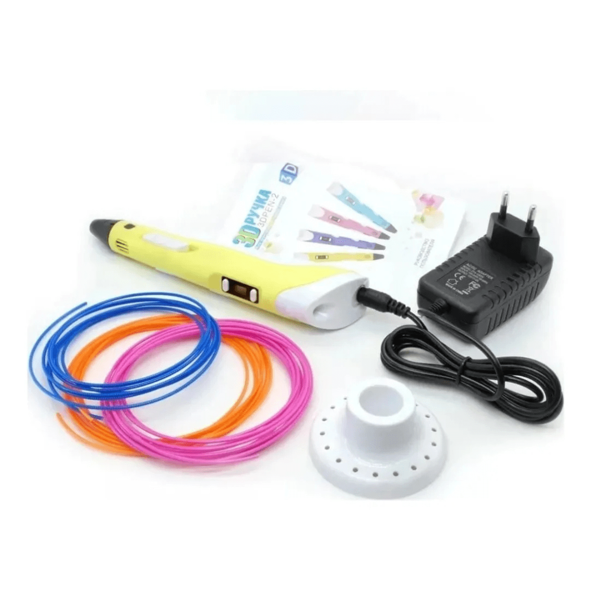 Genérico - Bolígrafo 3d Lápiz Tipo Impresora + Filamentos Creatividad Amarillo