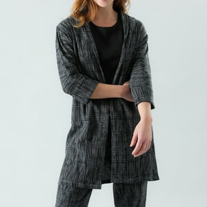 Bata Tejido Waffle Flores Mujer 50374-67